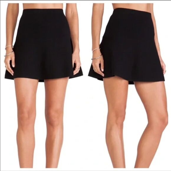Theory Black Mini Skirt Size 6 - Picture 2 of 6